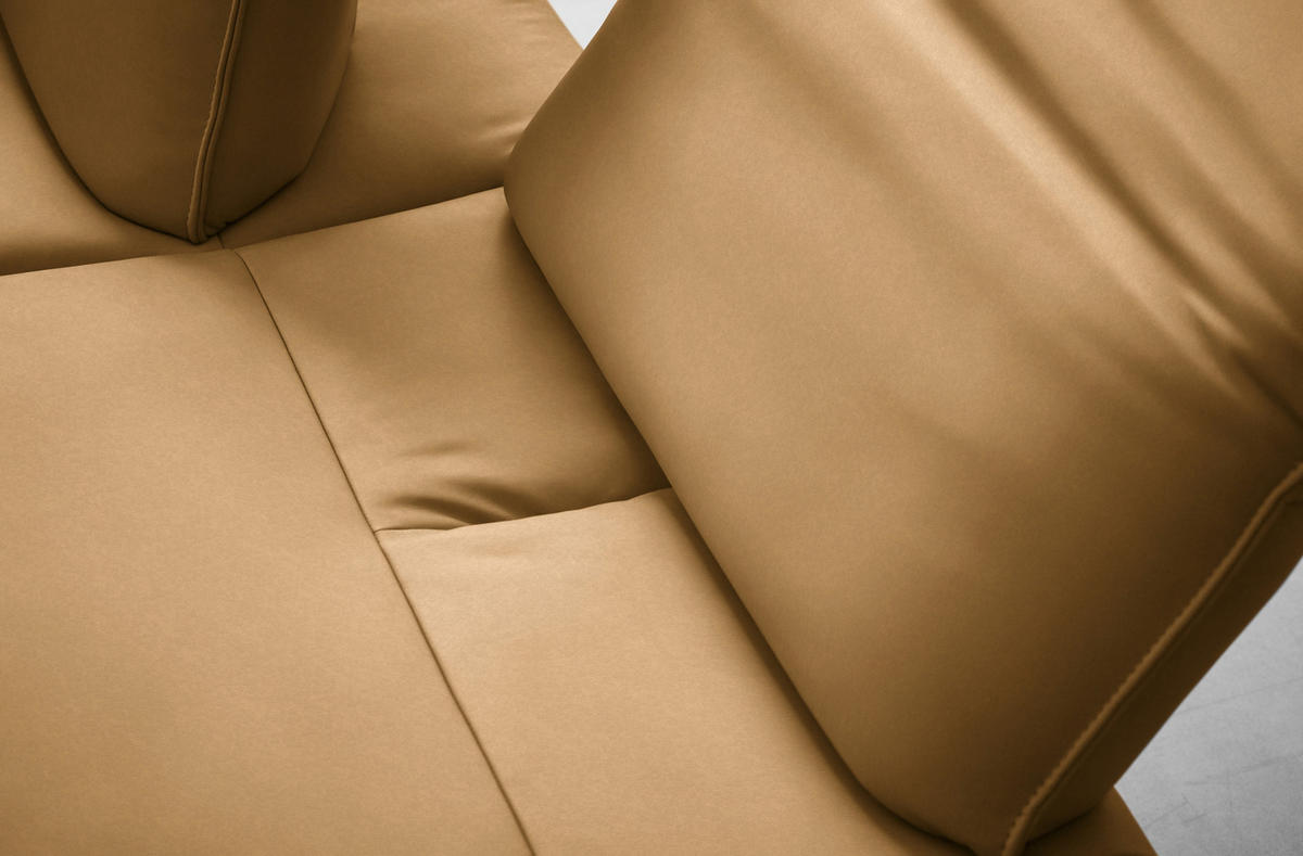 ECKSOFA  in Echtleder Currygelb  290/230 cm  - Currygelb/Anthrazit, Design, Leder/Metall (290/230cm) - Johann Jakob