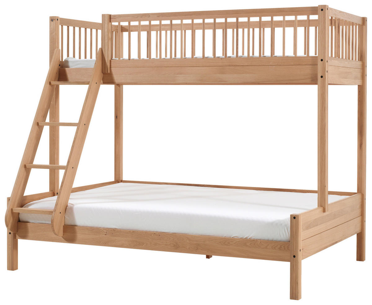 ETAGENBETT - Eichefarben/Naturfarben, MODERN, Holz (90/140/200cm) - Vipack