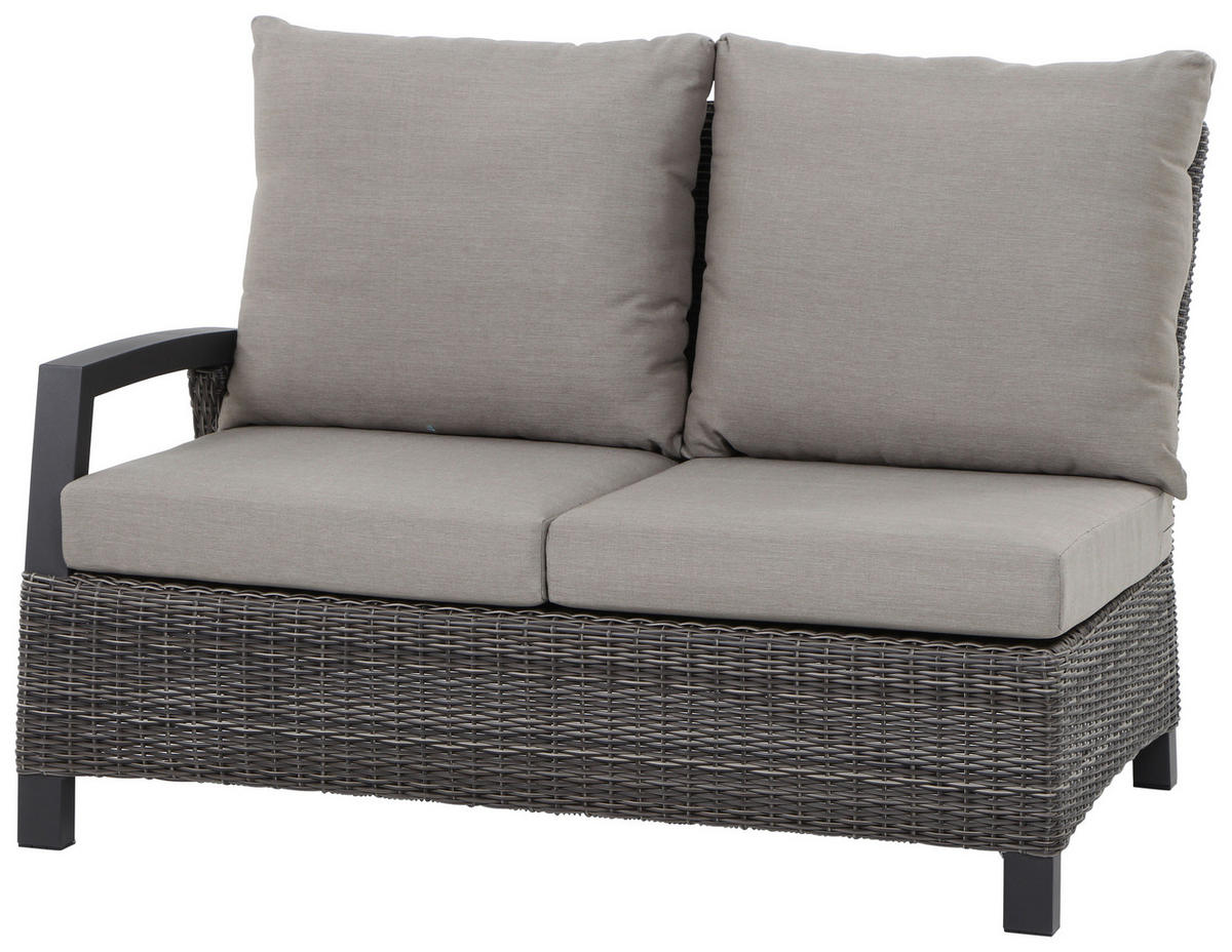 LOUNGEGARNITUR 4-teilig   219/88/219 cm  - Grau, Basics, Keramik/Kunststoff (219/88/219cm) - Siena Garden