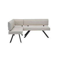 ECKBANK 85/182 cm Taupe   - Taupe/Schwarz, MODERN, Textil/Metall (85/182cm) - MID.YOU