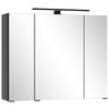 SPIEGELSCHRANK 80/64/20 cm  - Schwarz, Modern, Glas/Holzwerkstoff (80/64/20cm) - Held