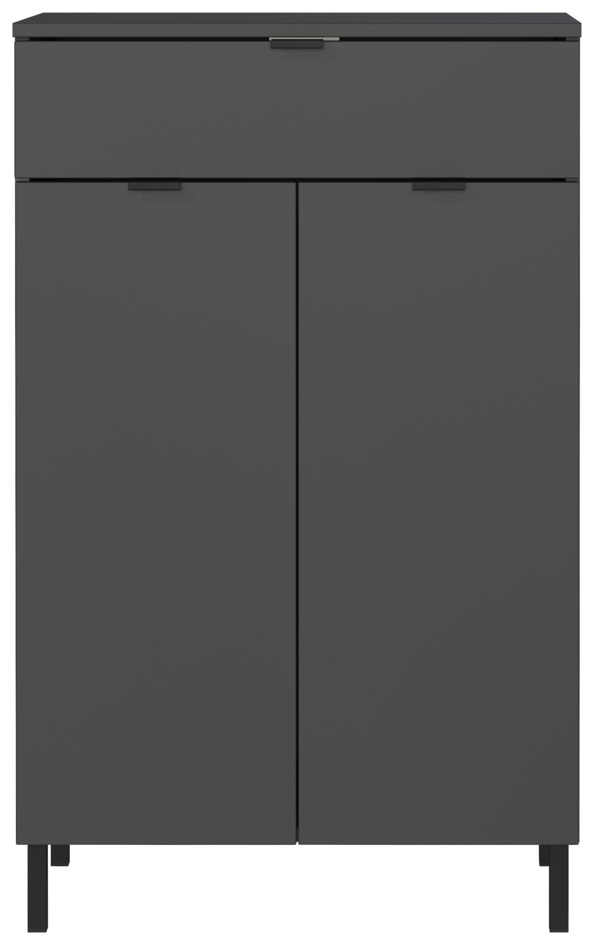 BADEZIMMER 3-teilig  in 120 cm  - Schwarz/Graphitfarben, MODERN, Holzwerkstoff/Metall (120cm) - Germania