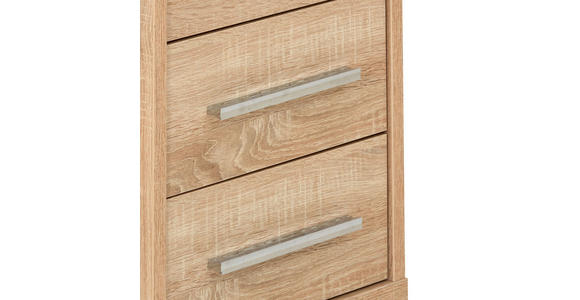 ROLLCONTAINER - Silberfarben/Sonoma Eiche, KONVENTIONELL, Holzwerkstoff/Kunststoff (43,8/63/65cm) - Voleo