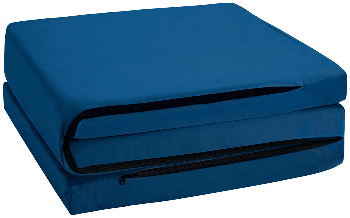 FALTMATRATZE 65/186 cm  - Blau, MODERN, Textil (65/186cm)