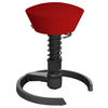 BÜROHOCKER 55/45,66/55 cm  - Rot/Schwarz, Basics, Textil/Metall (55/45,66/55cm) - Aeris
