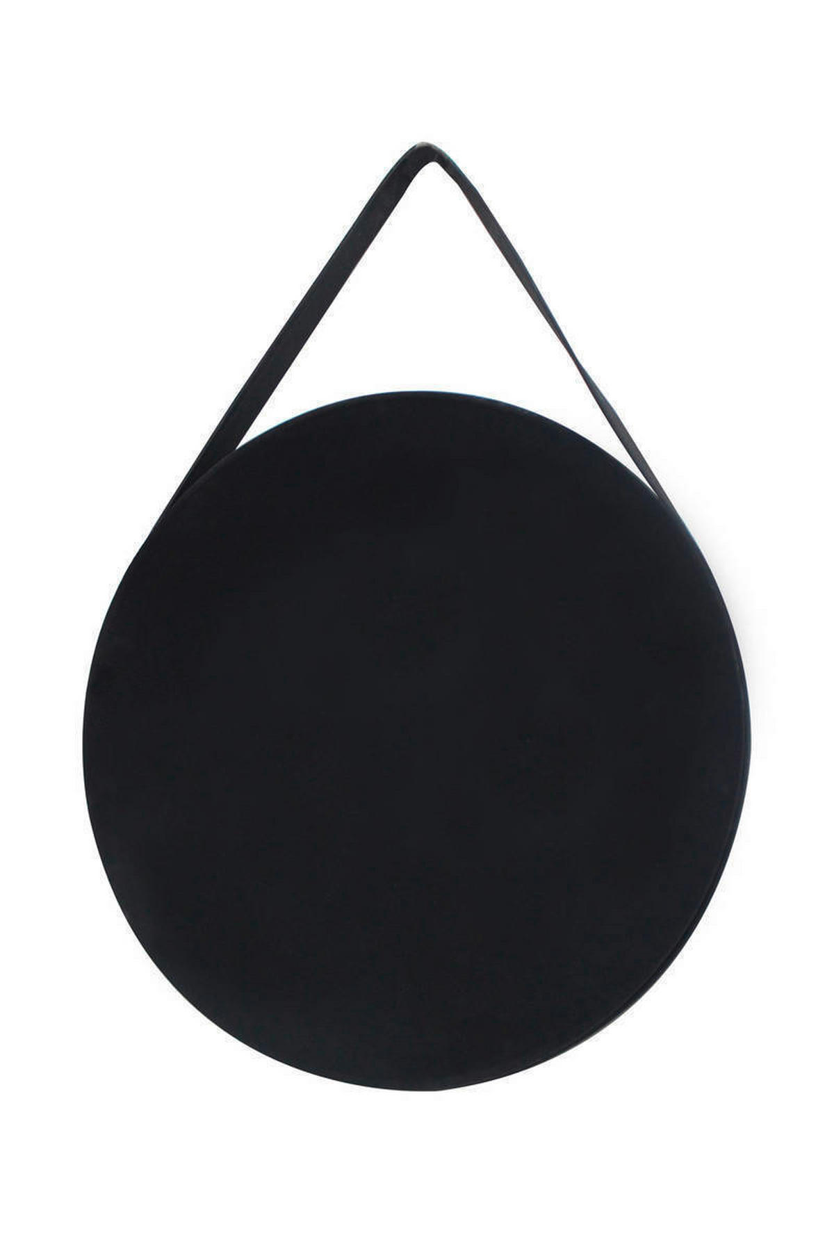 NÁSTĚNNÉ ZRCADLO 49,5/49,5/3,5-7,5 cm  - černá, Basics, kompozitní dřevo/plast (49,5/49,5/3,5-7,5cm)
