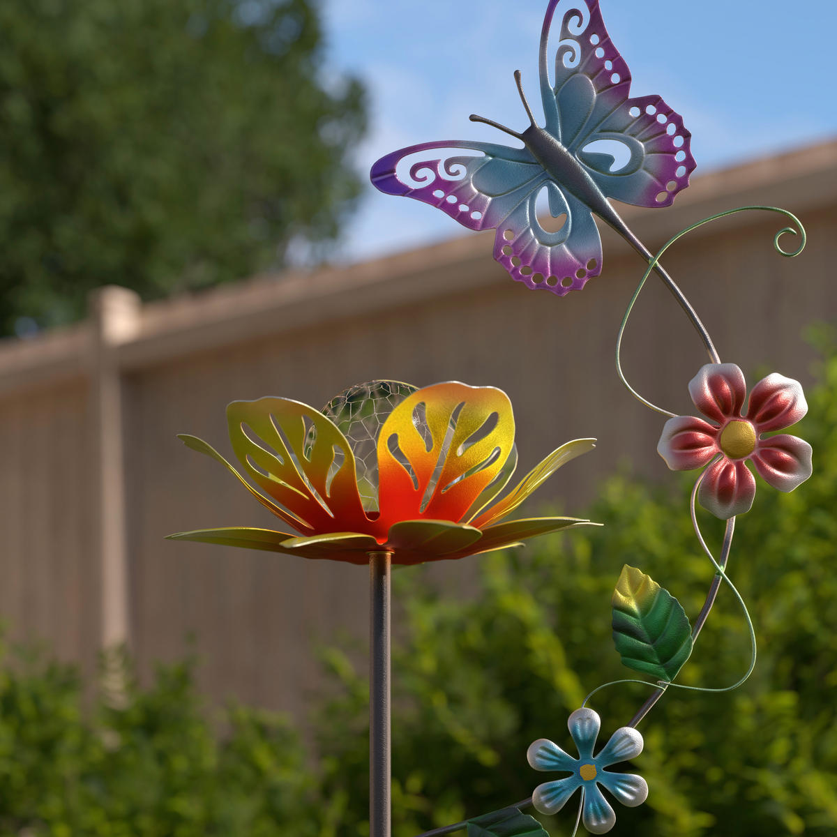 SOLARLEUCHTE Anemone 21,5/82/15,2 cm  - Klar/Schwarz, LIFESTYLE, Glas/Kunststoff (21,5/82/15,2cm) - Ambia Garden