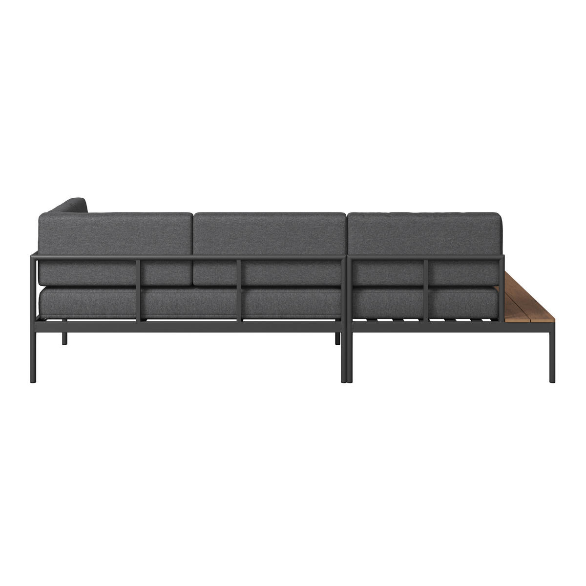 LOUNGEGARNITUR 3-teilig  149/99 cm  Akazie massiv Aluminium  - Akaziefarben/Grau, MODERN, Holz/Textil (149/99cm) - Ambia Garden