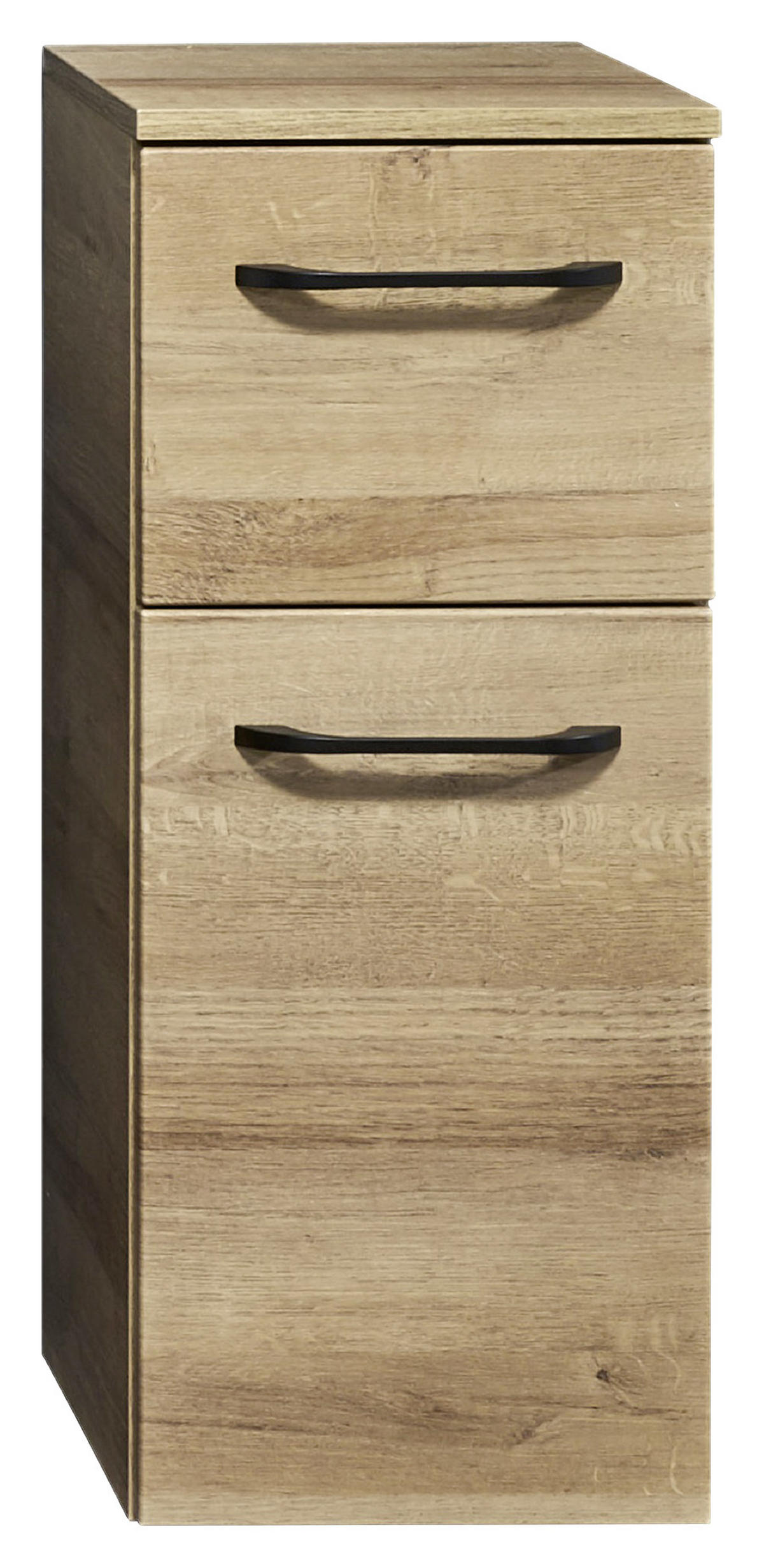 UNTERSCHRANK 30/73/33 cm   - Eichefarben/Schwarz, MODERN, Glas/Holzwerkstoff (30/73/33cm) - Sadena