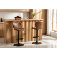 BARHOCKER in Braun  - Schwarz/Braun, MODERN, Textil/Metall (45.5/95/116/50.5cm) - MID.YOU