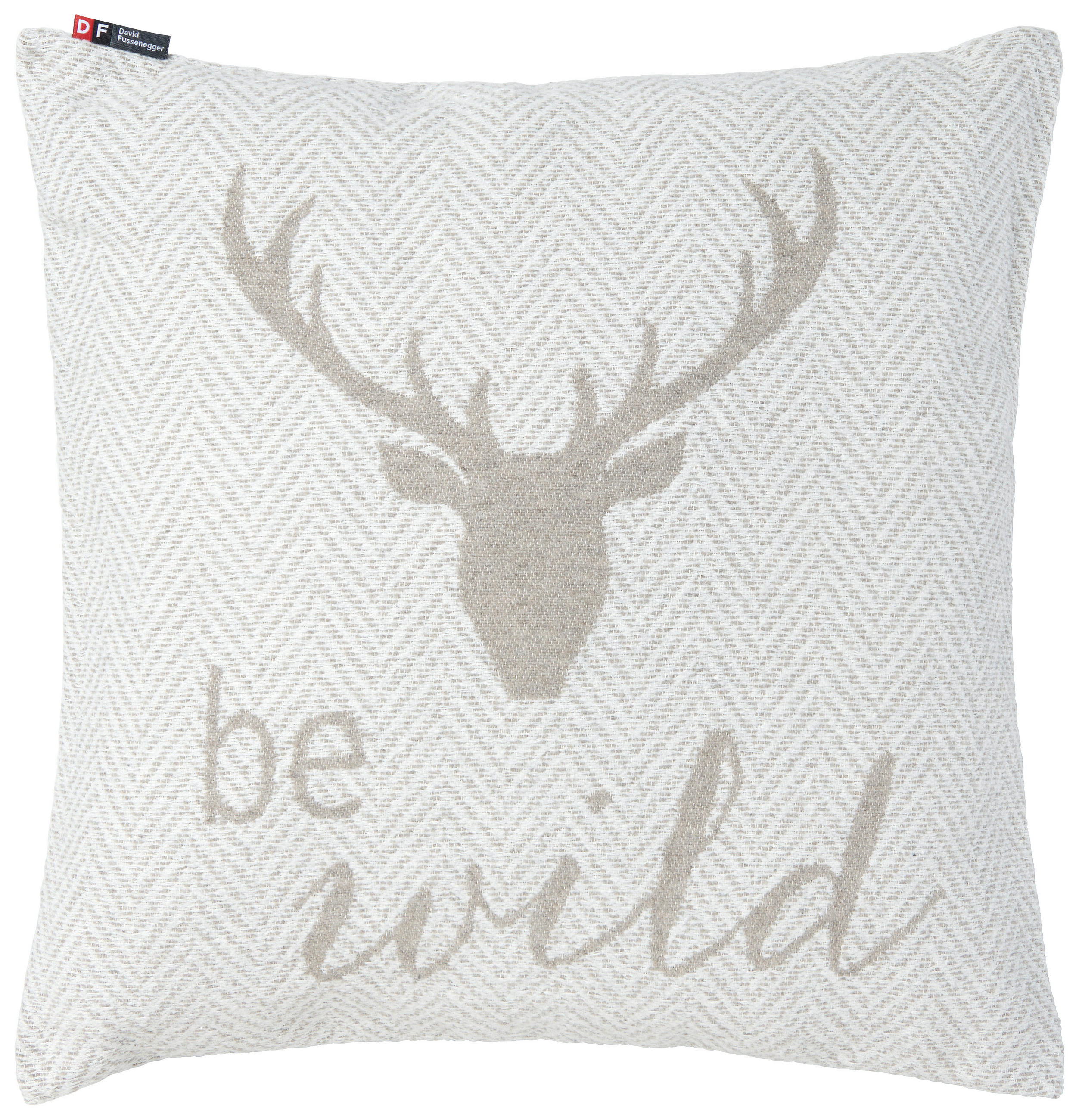 ZIERKISSEN   50/50 cm   - Naturfarben/Weiß, LIFESTYLE, Textil (50/50cm) - David Fussenegger