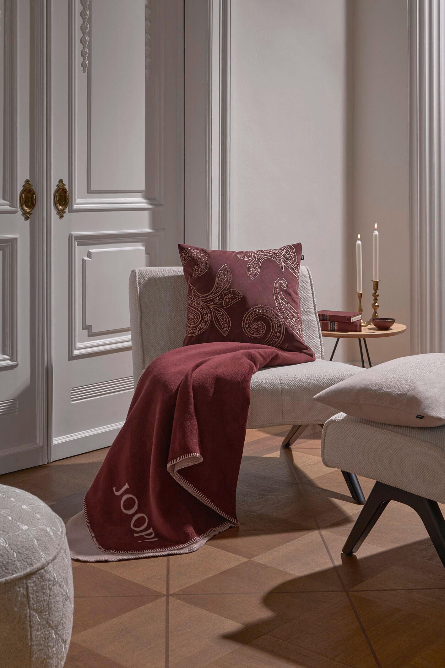 KISSENHÜLLE J! Paisley rouge 50/50 cm  - Rot, Design, Textil (50/50cm) - Joop!