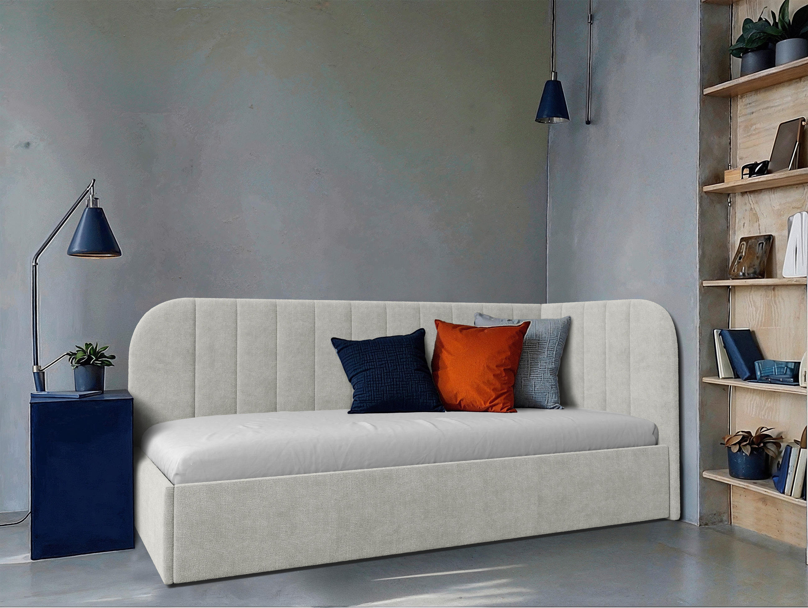 POLSTERBETT 90/200 cm, inkl. gepolstertes Kopfteil, Lattenrost, Bettkasten,  in Beige  - Beige/Schwarz, MODERN, Holz/Holzwerkstoff (90/200cm) - MID.YOU