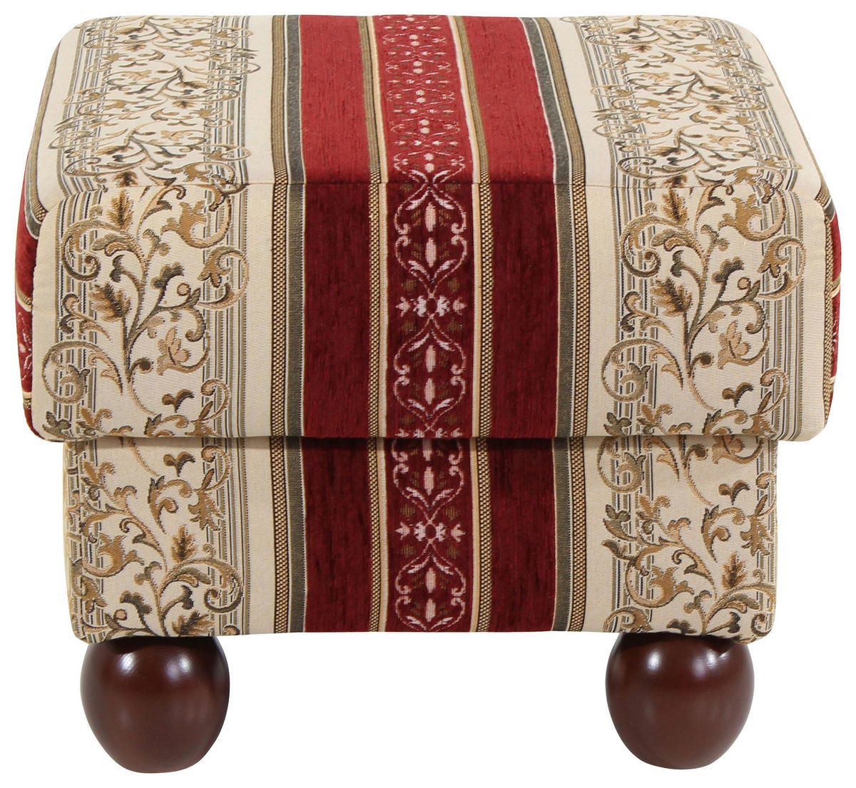 HOCKER in Textil Rot  - Rot, KONVENTIONELL, Holz/Textil (54/48/54cm) - Max Winzer