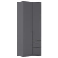 DREHTÜRENSCHRANK Grau  - Grau, Modern, Holzwerkstoff/Metall (91/229/54cm) - Rauch Möbel