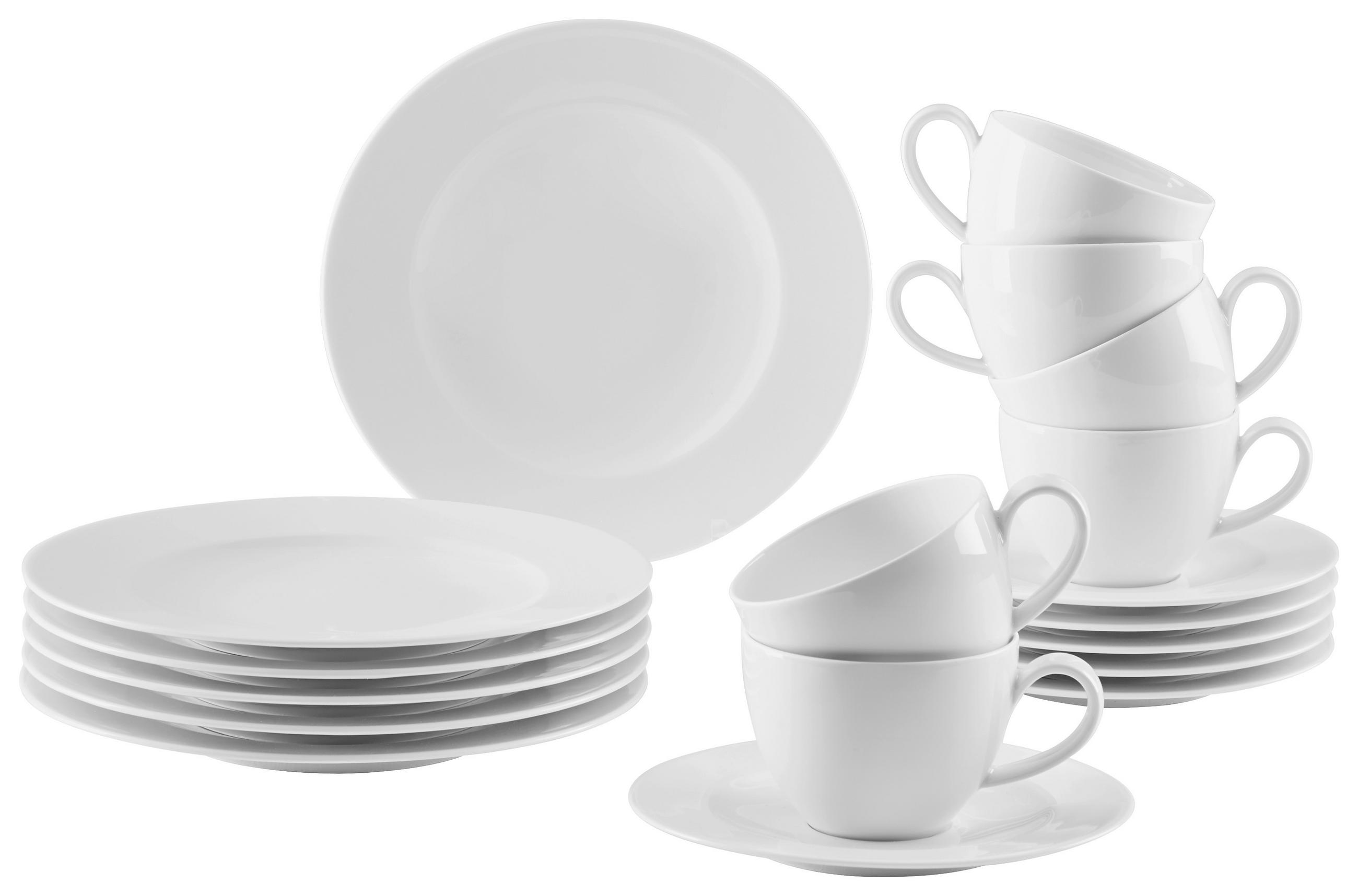 KAFFEESERVICE Zoe Fine Diamond 18-teilig  - Weiß, Design, Keramik - Seltmann Weiden