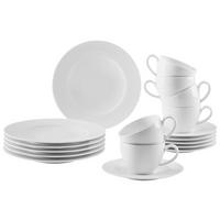 KAFFEESERVICE Zoe Fine Diamond 18-teilig  - Weiss, Design, Keramik - Seltmann Weiden