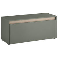 GARDEROBENBANK  in 100/45/40 cm  - Eichefarben/Salbeigrün, Design, Kunststoff (100/45/40cm) - Modante