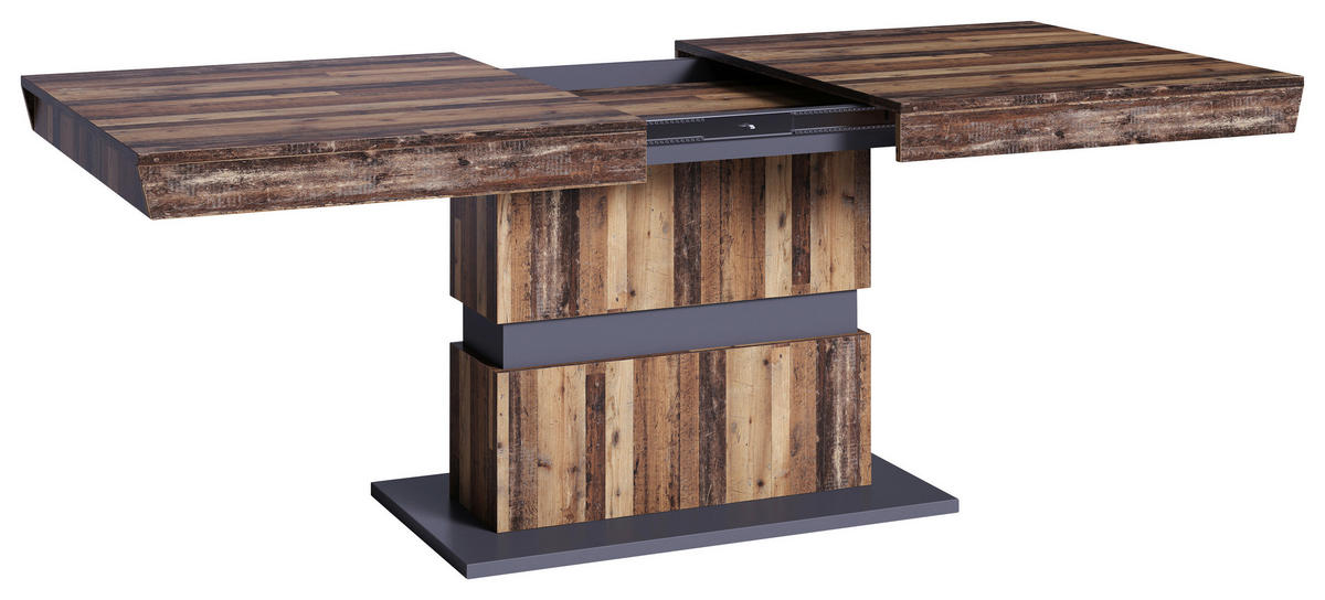 ESSTISCH in Holzwerkstoff 160/90/75 cm  - Anthrazit/Dunkelbraun, MODERN, Holzwerkstoff (160/90/75cm) - MID.YOU