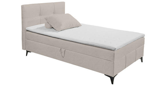 BOXBETT 120/200 cm  in Beige  - Beige, Basics, Holzwerkstoff/Textil (120/200cm) - Xora