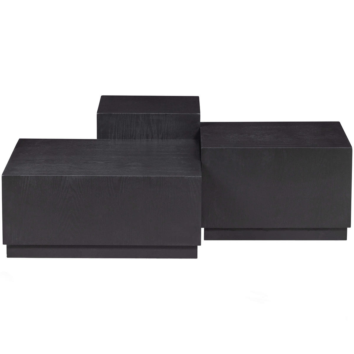 BEISTELLTISCHSET in Holzwerkstoff  - Schwarz, Design, Holzwerkstoff - Livetastic