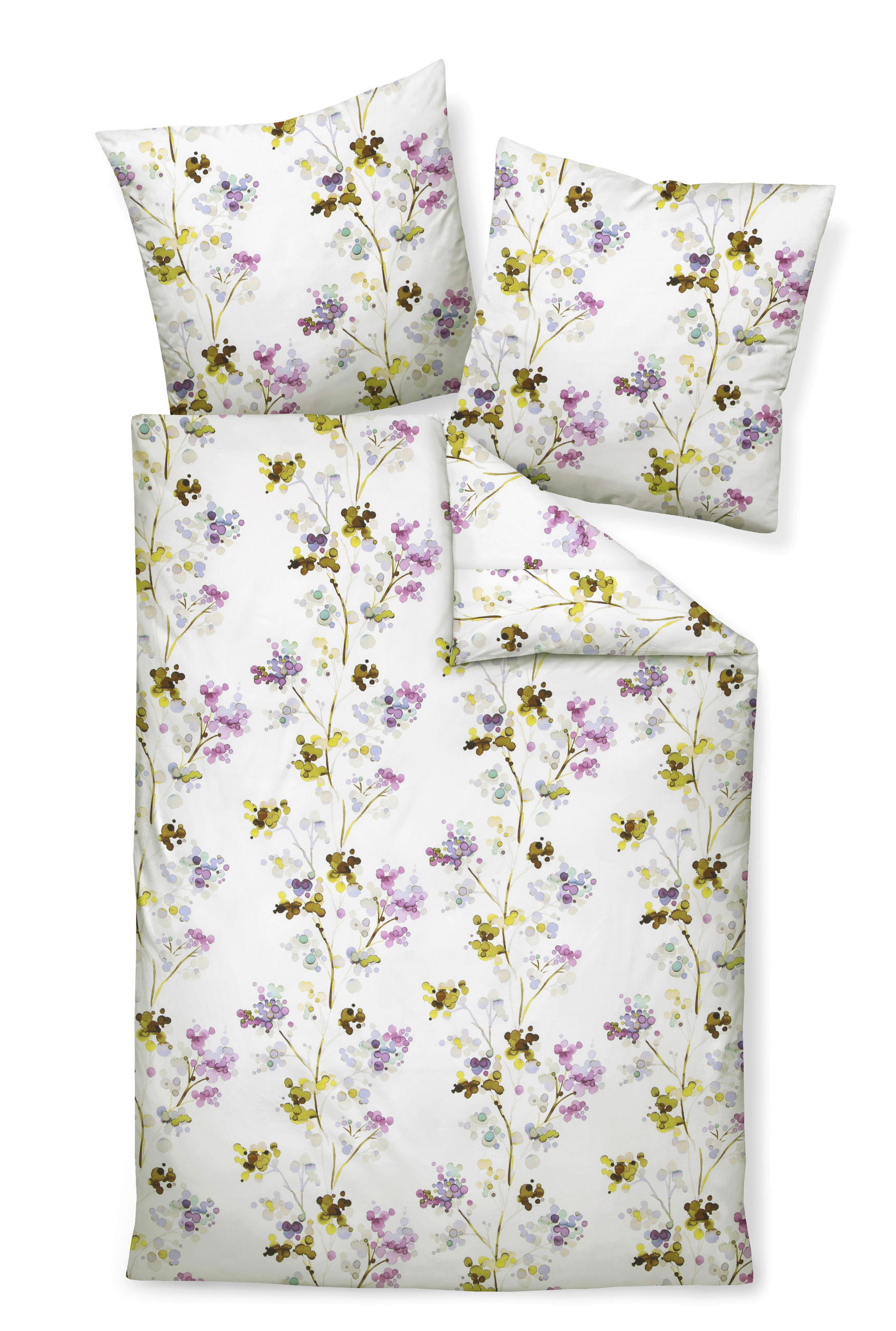 POSTELJINA 135/200 cm  MOMENTS  - bijela/zelena, Konvencionalno, tekstil (135/200cm) - Janine