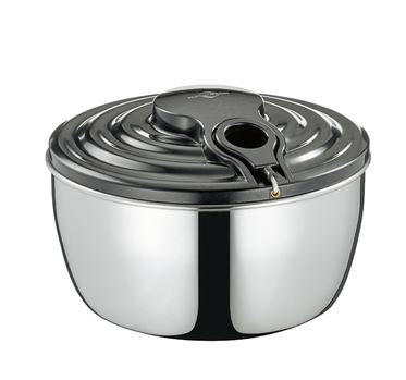 SALATSCHLEUDER  - Edelstahlfarben/Schwarz, Basics, Metall (24,5/15,6cm) - KÜCHENPROFI
