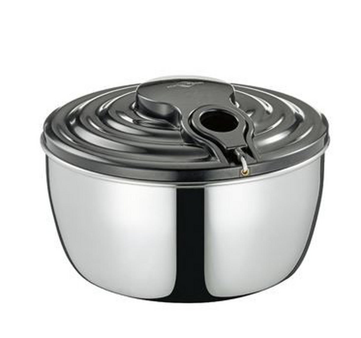 SALATSCHLEUDER  - Edelstahlfarben/Schwarz, Basics, Metall (24,5/15,6cm) - KÜCHENPROFI