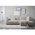 ECKSOFA  in Cord Hellgrau  265/224 cm  - Hellgrau/Schwarz, Design, Kunststoff/Textil (265/224cm) - Hom`in