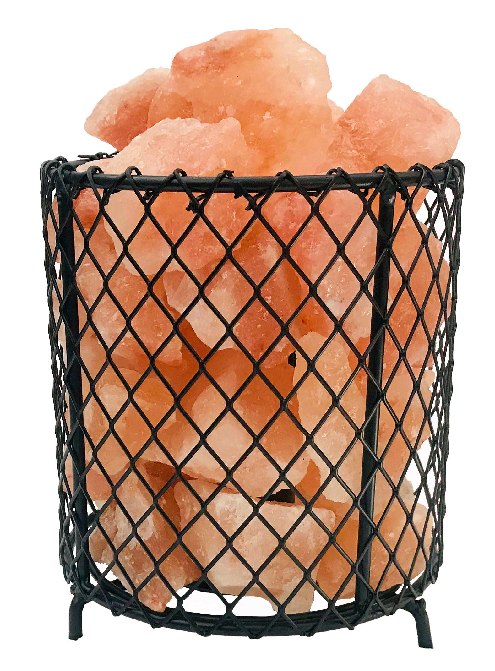 SALTLAMPA 15,5/17 cm   - svart/naturfärgad, Basics, metall/sten (15,5/17cm)