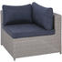 LOUNGEECKTEIL - Schwarz/Grau, Design, Kunststoff/Textil (84/65/84cm) - Ambia Garden LOUNGEECKTEIL - Schwarz/Grau, Design, Kunststoff/Textil (84/65/84cm) - Ambia Garden