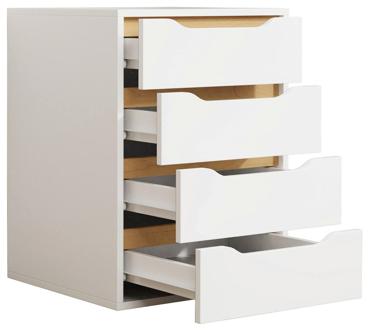 NACHTTISCH 46/61/42 cm  in Weiss, Eichefarben  - Honigeiche/Weiss, Modern, Holzwerkstoff (46/61/42cm) - MID.YOU