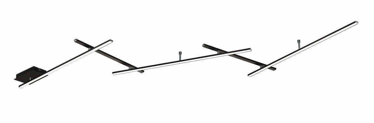 LED-DECKENLEUCHTE 245/50/6,5 cm   - Schwarz/Weiß, Basics, Kunststoff/Metall (245/50/6,5cm)