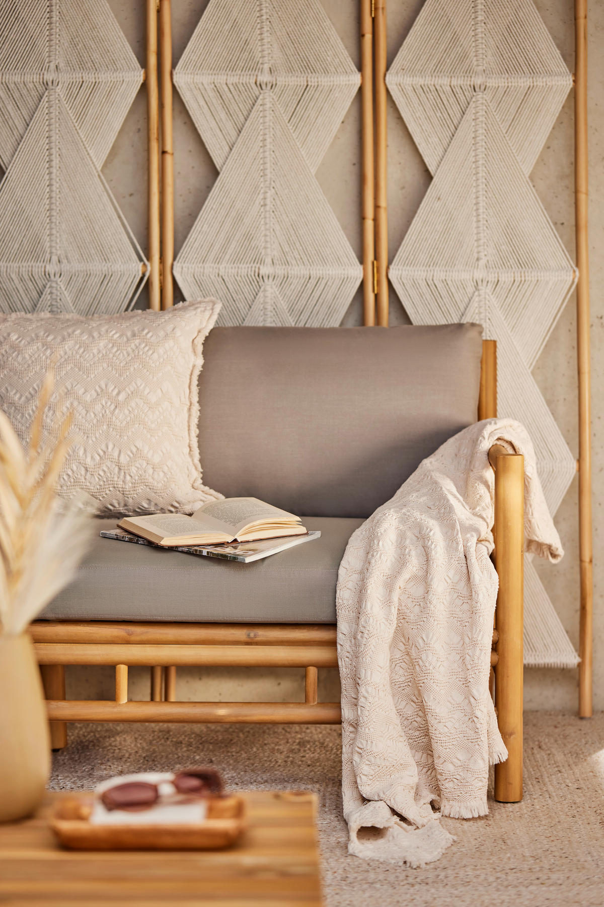 LOUNGEGARNITUR 231,5/231,5 cm Akazie Hartholz  - Taupe/Teakfarben, Natur, Holz/Textil (231,5/231,5cm) - Ambia Garden