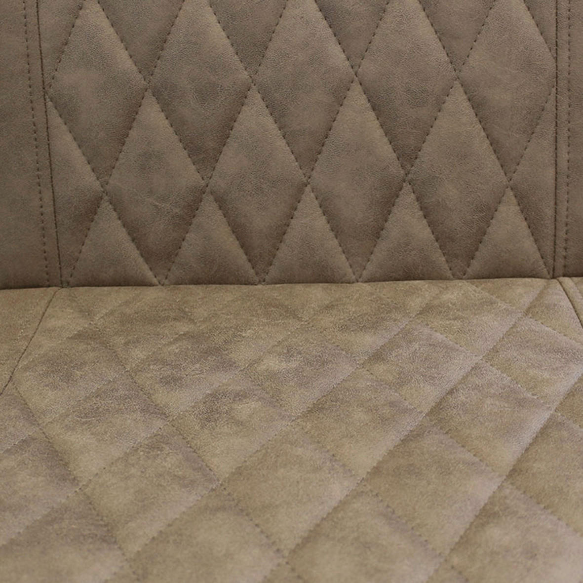 Thumbnail - Mid.you Armlehnstuhl-Set, Taupe, Metall, Textil, Raute, C-Form, 52x88x63 cm, gastro- und objekttauglich, inklusive Armle...