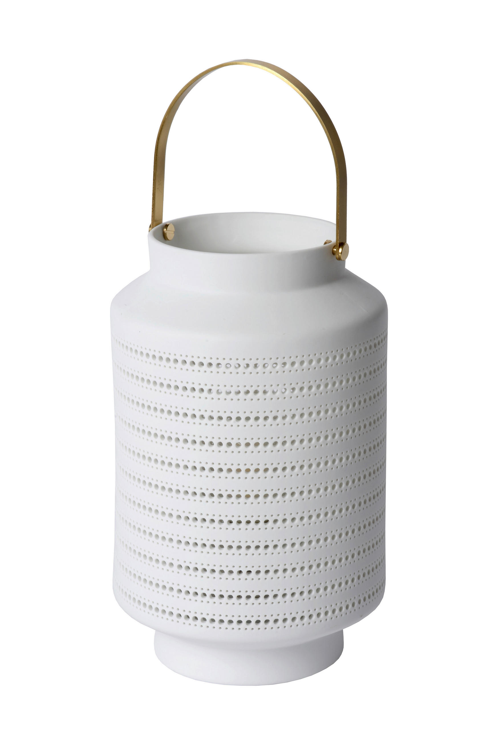 TISCHLEUCHTE Jamila 15.5/15.5/24.5 cm   - Weiß, Design, Keramik (15.5/15.5/24.5cm) - Lucide