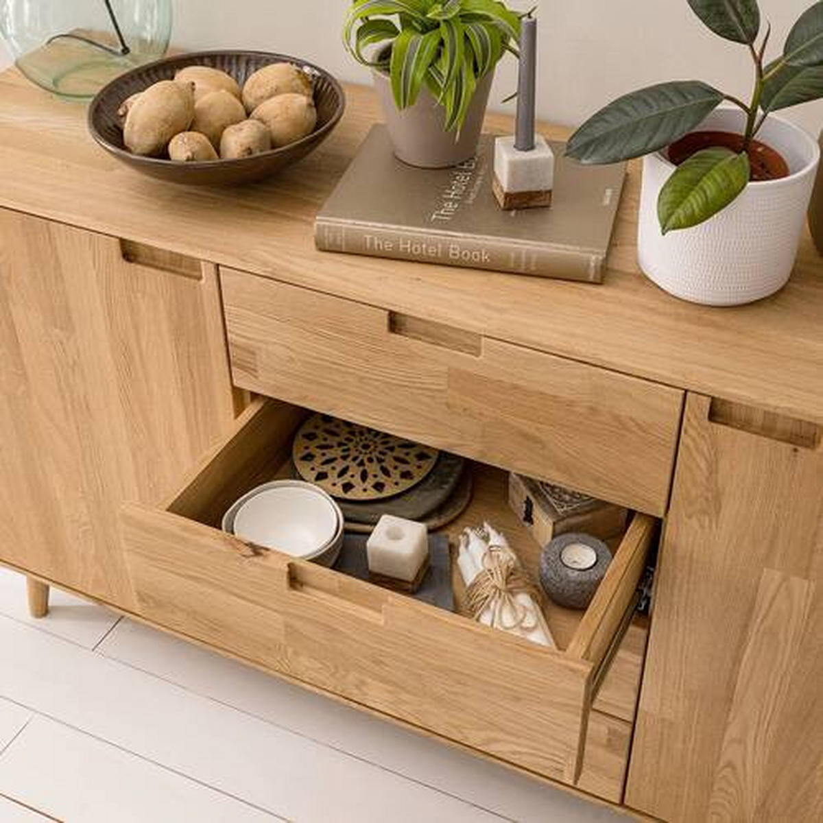 SIDEBOARD Wildeiche  160/89,1/40 cm  - Wildeiche, Natur, Holz (160/89,1/40cm) - home24