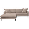 ECKSOFA in Cord Hellbraun  - Hellbraun/Schwarz, Design, Textil/Metall (193/268cm) - P & B