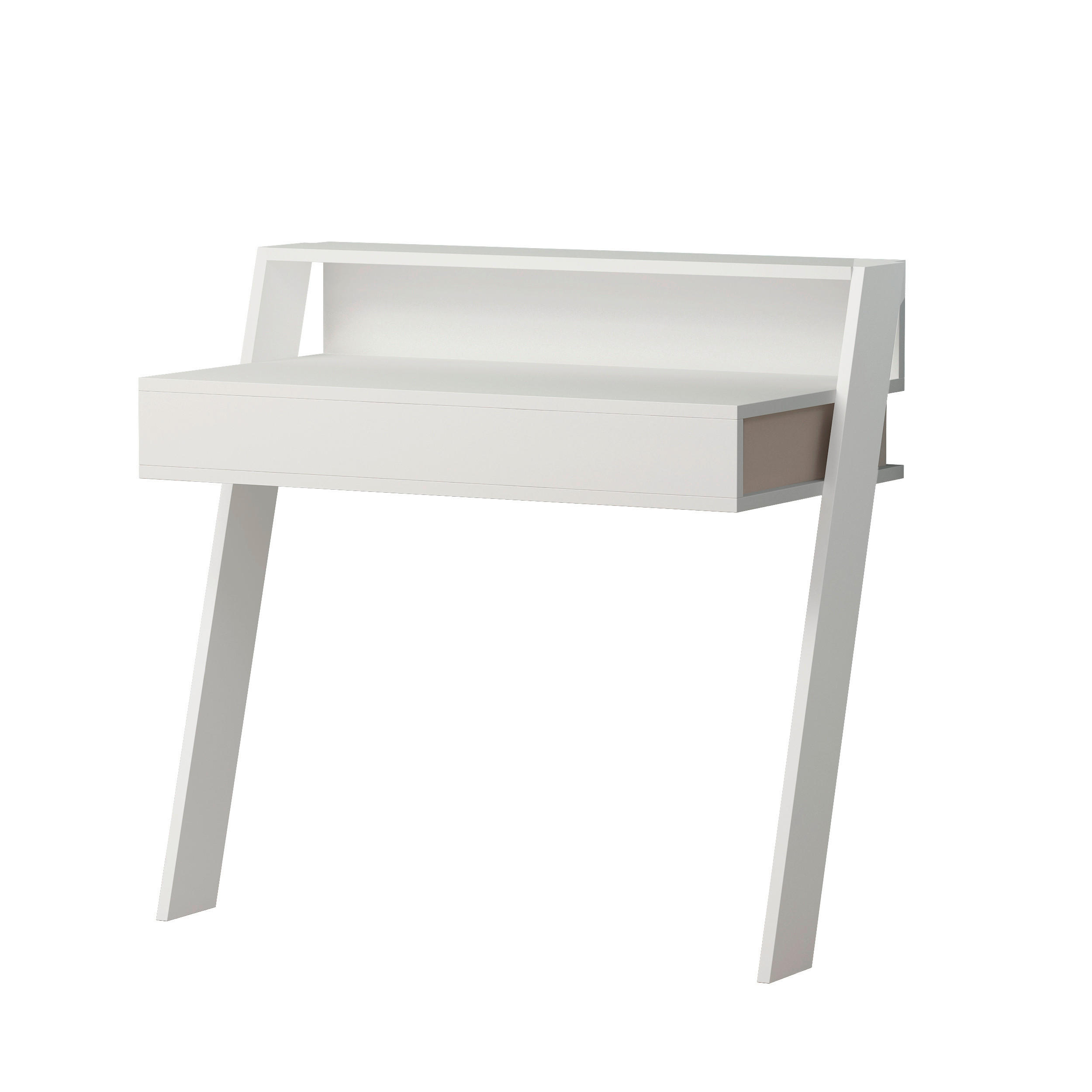 SCHREIBTISCH 94/50/91 cm Weiss  - Weiss, Design, Holzwerkstoff (94/50/91cm) - Livetastic