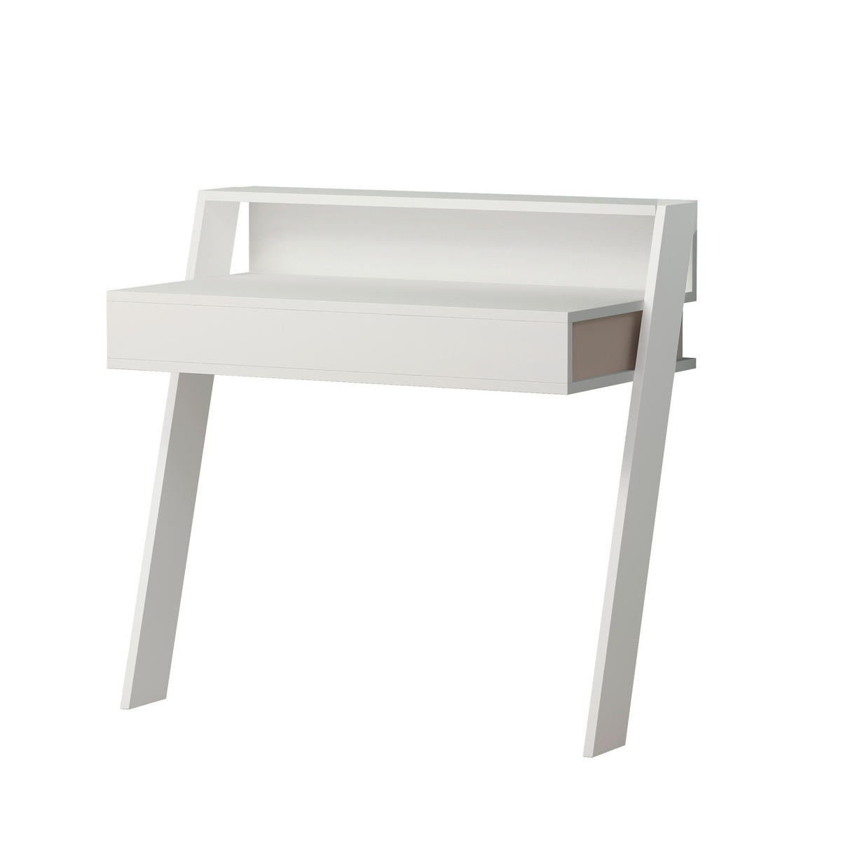 SCHREIBTISCH 94/50/91 cm Weiss  - Weiss, Design, Holzwerkstoff (94/50/91cm) - Livetastic