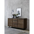 SIDEBOARD 170/85/45 cm  - Eichefarben/Schwarz, ROMANTIK / LANDHAUS, Holzwerkstoff/Metall (170/85/45cm) - Landscape