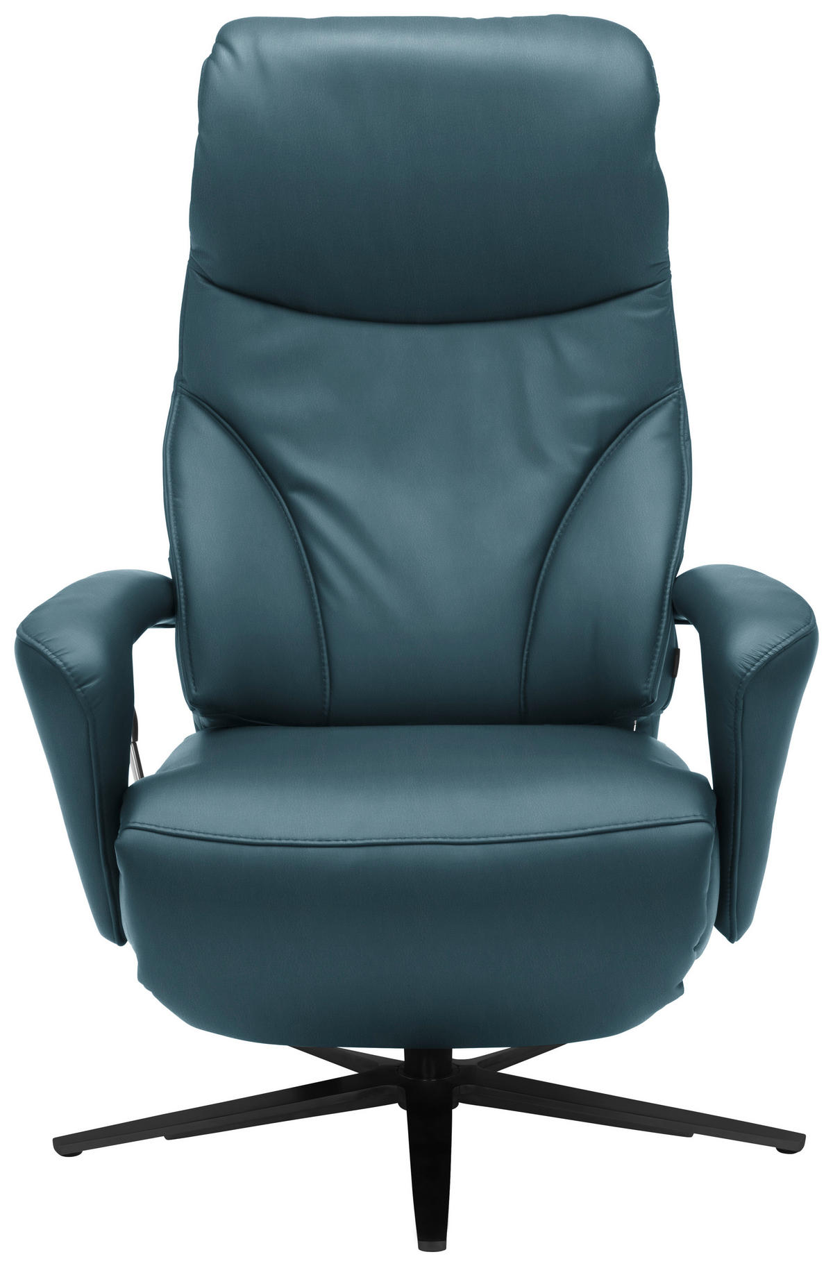 RELAXSESSEL in Leder Blau  - Blau/Schwarz, Design, Leder/Metall (75/106/88cm) - Dieter Knoll
