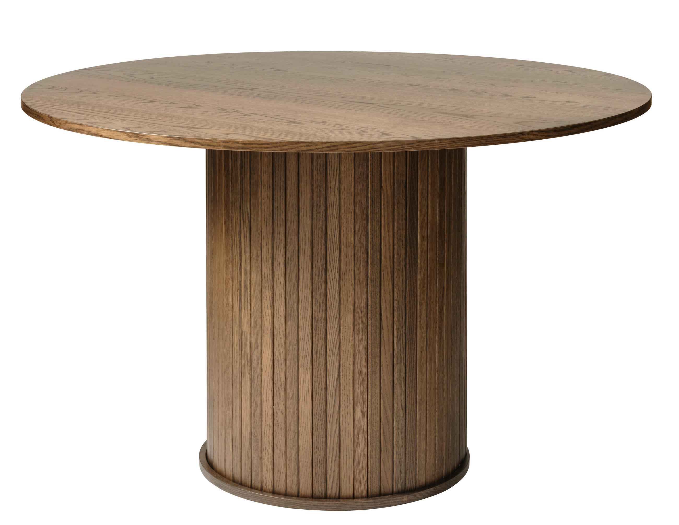 MATBORD 120/120/75 cm massivt trä, imitation  trämaterial rund ekfärgad  - ekfärgad, Trend, trämaterial (120/120/75cm) - home24