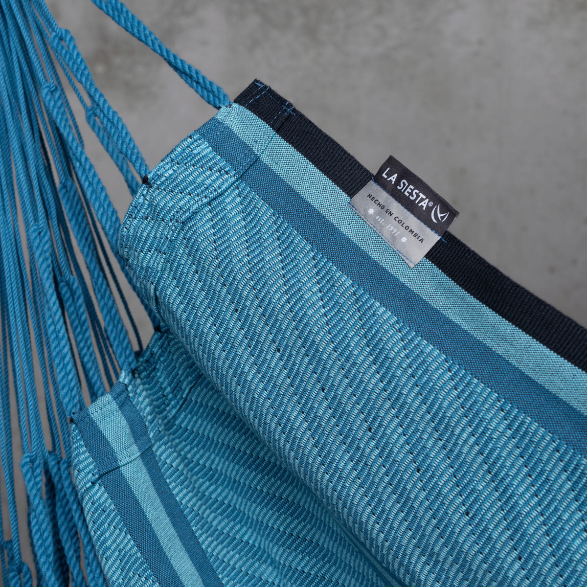ZÁVĚSNÉ KŘESLO  - modrá/tmavě modrá, Konvenční, dřevo/textil (110/180/115cm) - La Siesta