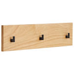 HAKENLEISTE  in Wildeiche furniert Eichefarben  - Eichefarben, Natur, Holz (85/18/2cm) - Linea Natura