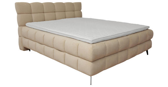 BOXBETT 180/200 cm  in Beige  - Beige/Schwarz, Trend, Textil/Metall (180/200cm) - Esposa