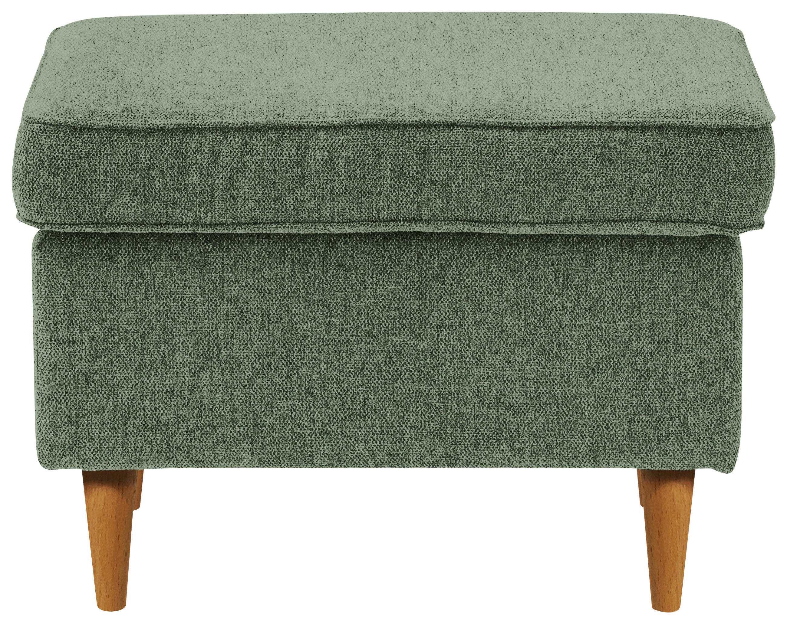 Thumbnail - Carryhome Hocker, Olivgrün, Eiche Wotan, Textil, Buche, massiv, rechteckig, 63x43x42 cm, Stoffauswahl, Wohnzimmer, Hocke...