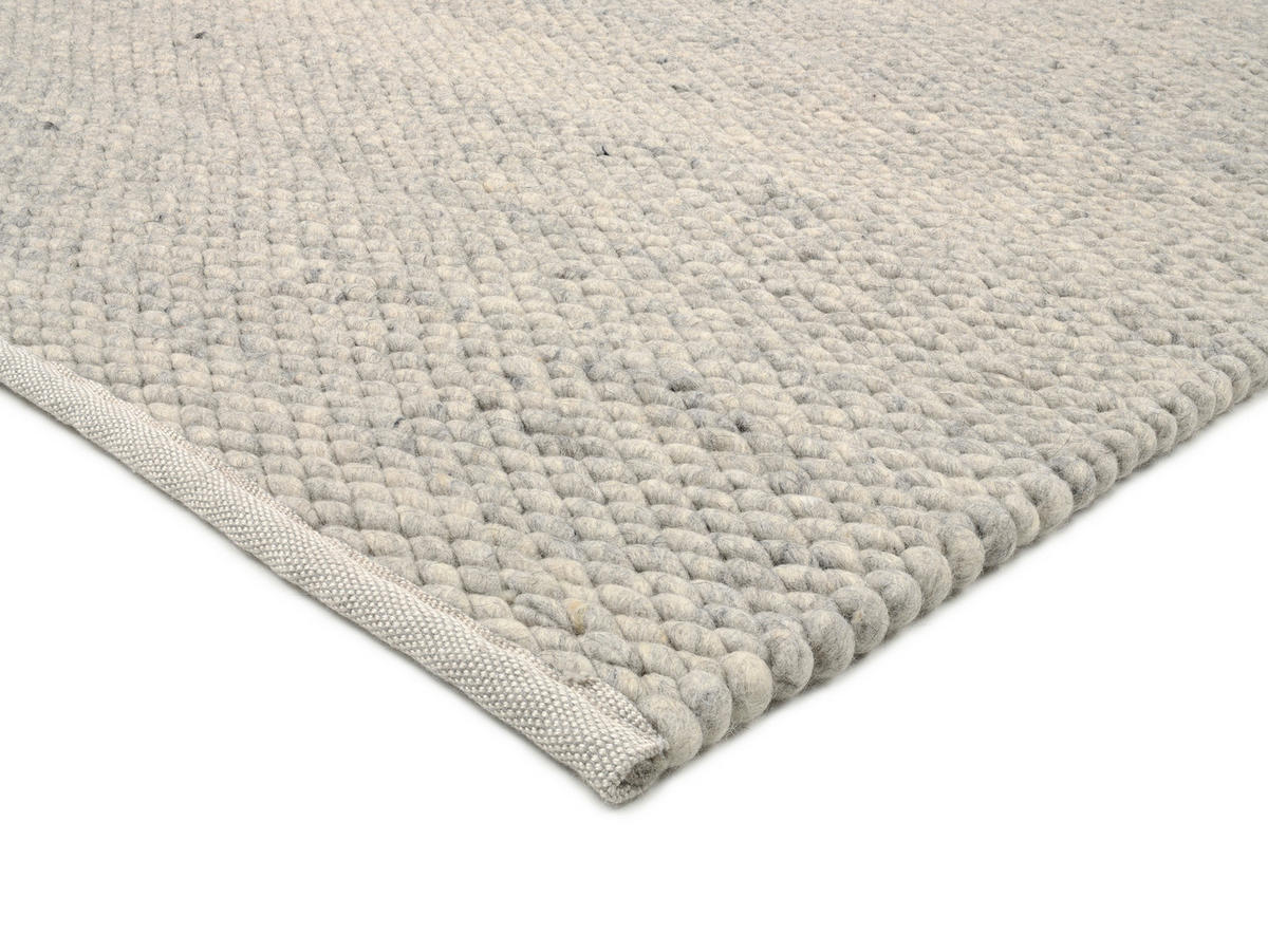 HANDWEBTEPPICH 160/230 cm Hellgrau  - Hellgrau, Basics, Textil (160/230cm) - Linea Natura