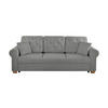 SCHLAFSOFA in Bouclé Grau  - Buchefarben/Grau, Design, Holz/Textil (240/94/98cm) - MID.YOU