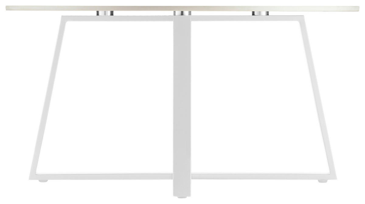 COUCHTISCH in Metall, Keramik 80/80/40 cm  - Weiss, Design, Keramik/Metall (80/80/40cm) - Carryhome